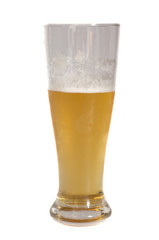 Glass of beer isolated. Clipping Path