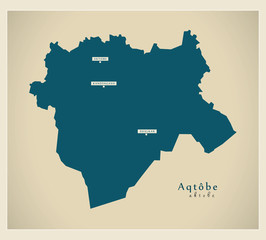 Modern Map - Aqtobe KZ