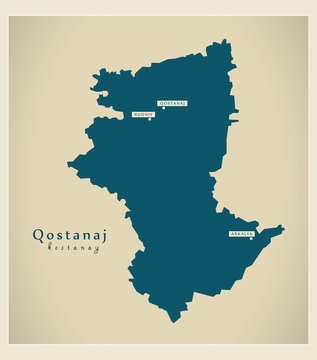 Modern Map - Qostanaj KZ