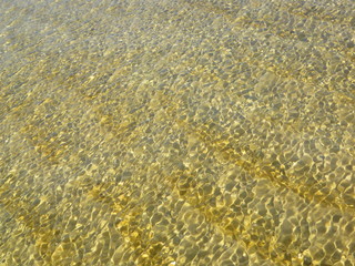 Wasserglitzern auf Strand