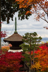 Fototapeta premium Kioto, Japonia - 25 listopada 2013: jesień w świątyni Jojakko-ji, Kioto, Japonia
