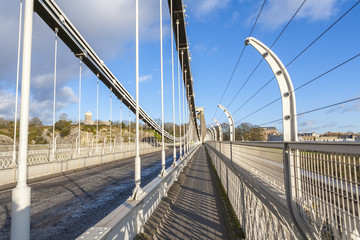 Clifton Suspension Bridge by Brunel, above the River Avon in Bristol, England, UK