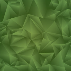 Abstract geometric triangle background. Green