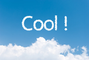 Fototapeta premium Blue sky background with cool clouds word
