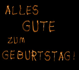 Feuriger Geburtstagsgruß:
Alles Gute zum Geburtstag!