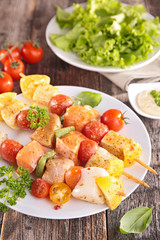 fish and vegetables