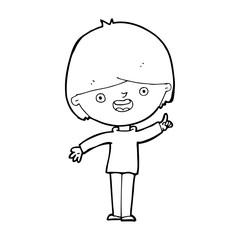 Obraz premium cartoon happy boy