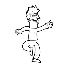 cartoon happy man