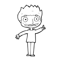 cartoon happy boy