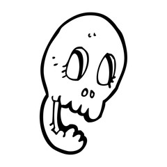 funny cartoon skull