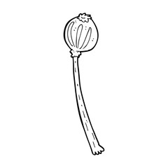 cartoon dried poppy
