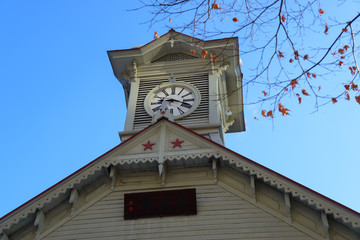 Clock Tower in Sapporo, Hokkaido, Japan