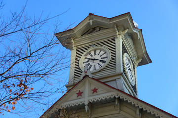 Clock Tower in Sapporo, Hokkaido, Japan