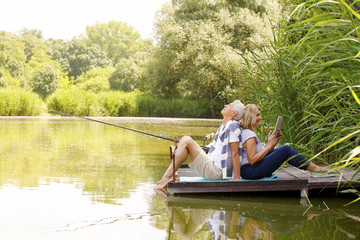 Senior couple relaxing