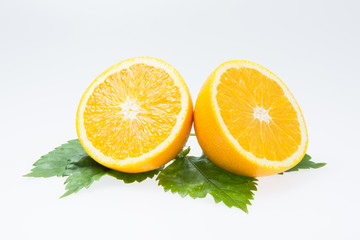 orange fruit slice isolated