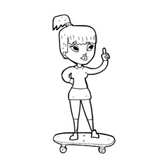 cartoon skater girl