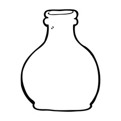 cartoon old glass vase