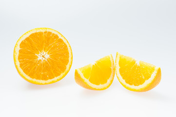 orange fruit slice isolated