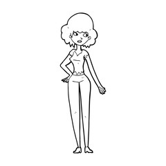 cartoon pretty woman