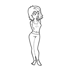 cartoon attractive girl