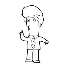 cartoon man with question