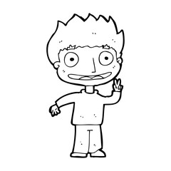 cartoon happy boy