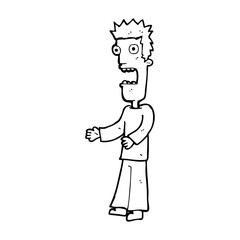 cartoon man freaking out