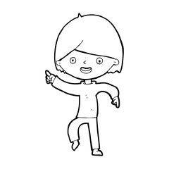 cartoon man pointing