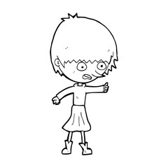 cartoon woman stressing out