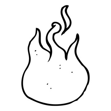 cartoon flame symbol