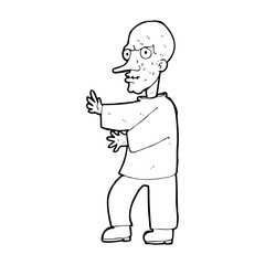 cartoon mean looking man