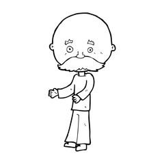 cartoon man with mustache