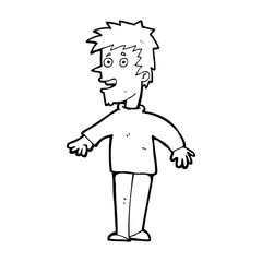 Obraz premium cartoon happy boy