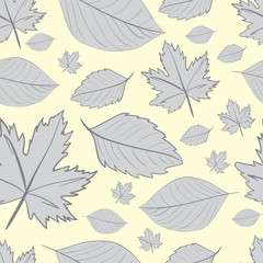 Fototapeta na wymiar Seamless gray leaves