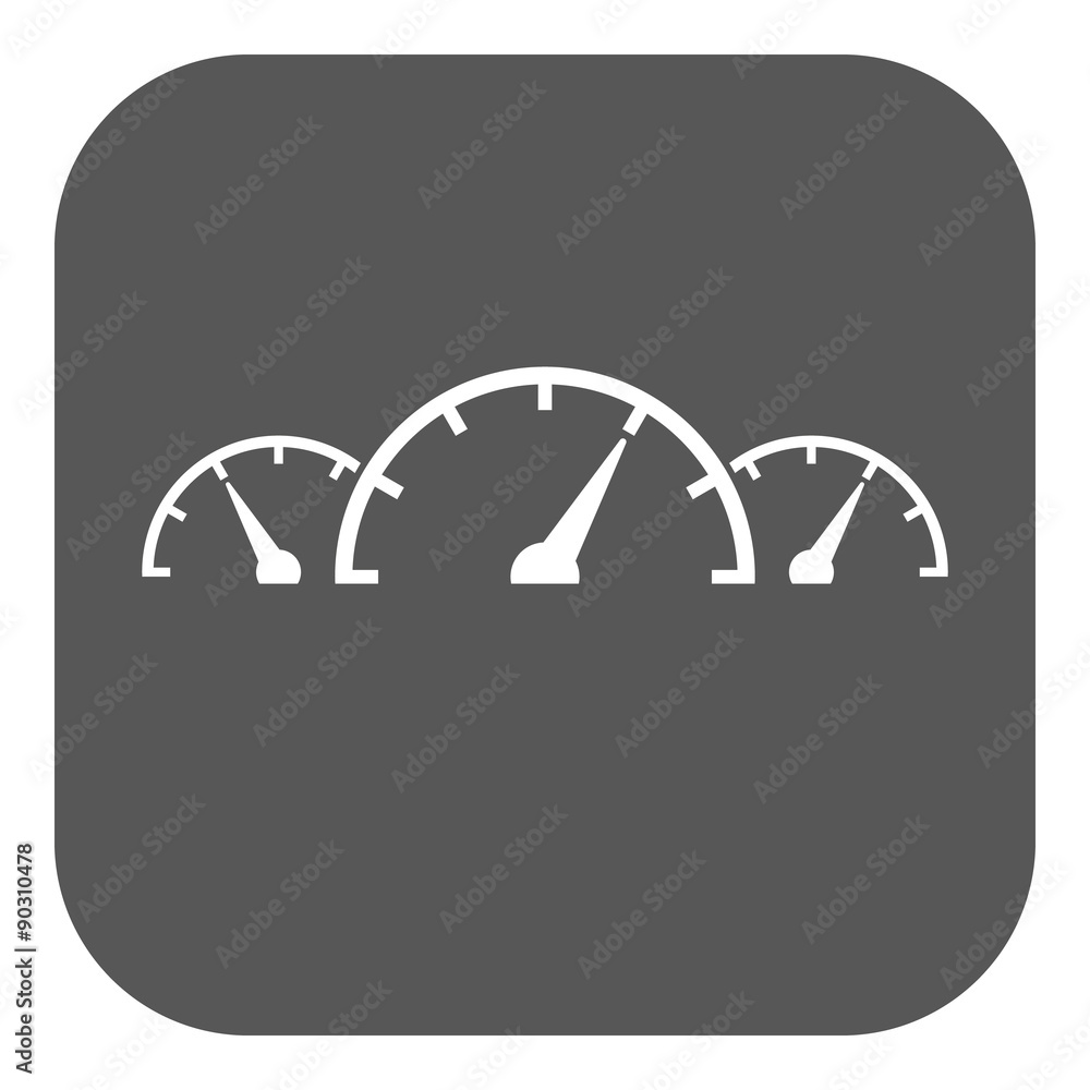 Poster the tachometer, speedometer and indicator icon.