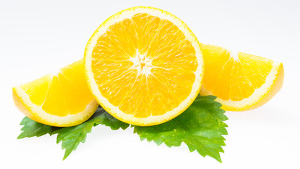orange fruit slice isolated