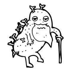cartoon old potato