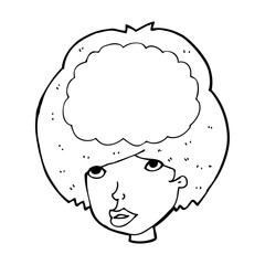 cartoon empty headed woman