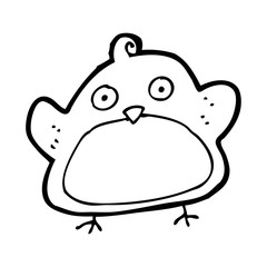 cartoon christmas robin