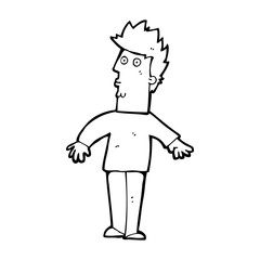 cartoon surprised man