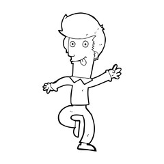 cartoon man dancing