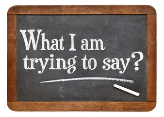 Obraz premium What I am trying to say?