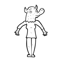 cartoon werewolf woman