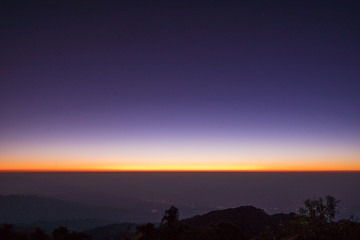 Dawn on the mountain