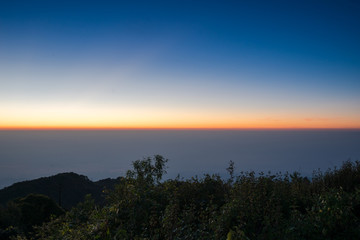 Dawn on the mountain
