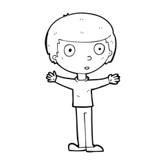 cartoon surprised man