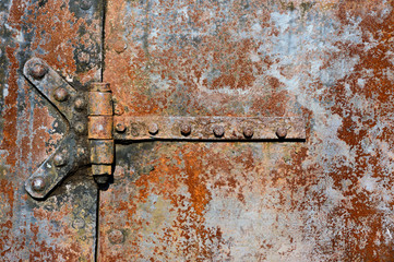 Rusty metal door details