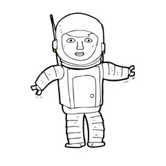 cartoon astronaut
