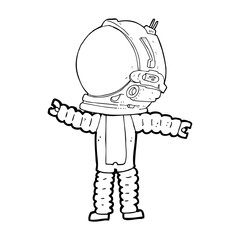 cartoon astronaut