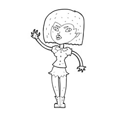 cartoon pretty vampire girl
